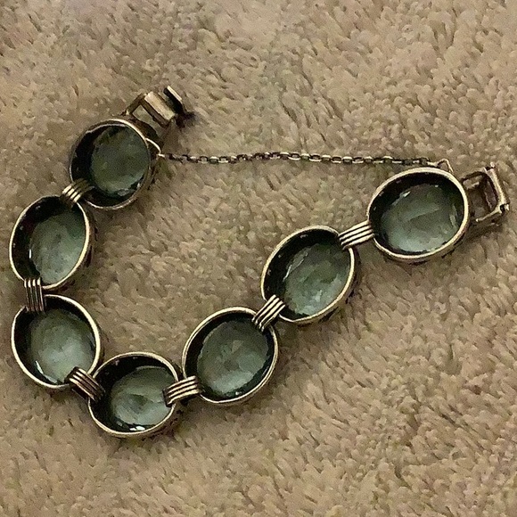 Silpada Sterling Silver and Aqua Glass Bracelet. Fits up to 7” wrist - Picture 4 of 7